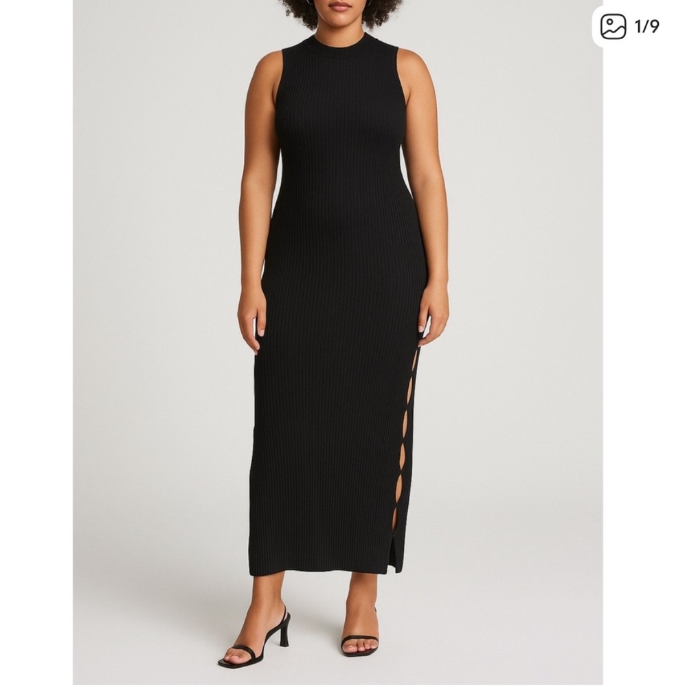 Zara Ribbed Cut Out Dress